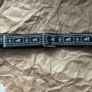 Navy Belt w/ White Horses